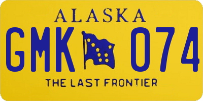 AK license plate GMK074