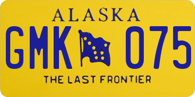 AK license plate GMK075