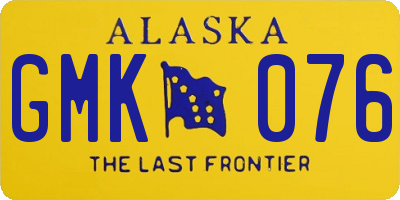 AK license plate GMK076