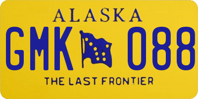 AK license plate GMK088