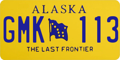 AK license plate GMK113