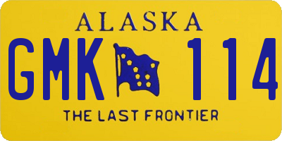 AK license plate GMK114