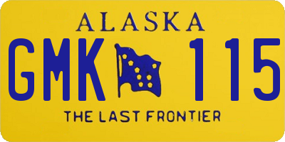AK license plate GMK115
