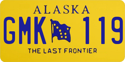 AK license plate GMK119