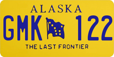 AK license plate GMK122