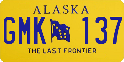 AK license plate GMK137