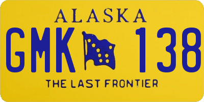 AK license plate GMK138