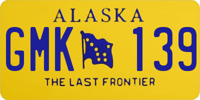 AK license plate GMK139
