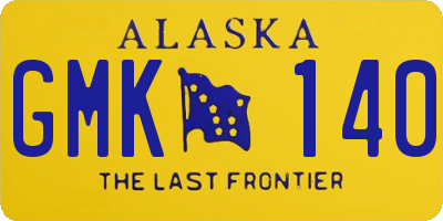 AK license plate GMK140