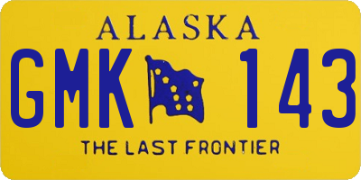 AK license plate GMK143
