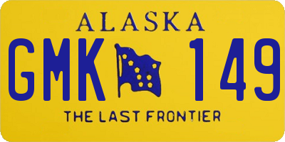AK license plate GMK149
