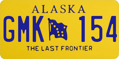 AK license plate GMK154