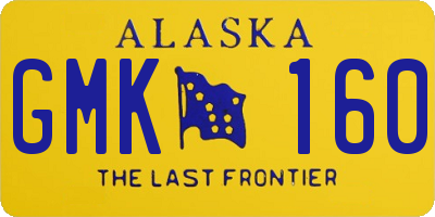 AK license plate GMK160