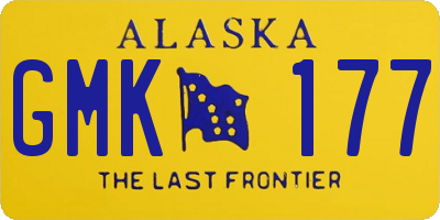 AK license plate GMK177