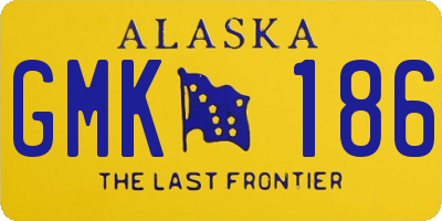 AK license plate GMK186