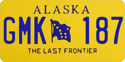 AK license plate GMK187