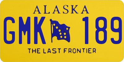 AK license plate GMK189