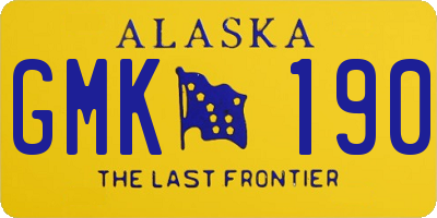AK license plate GMK190