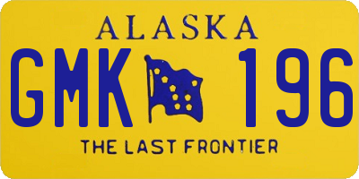 AK license plate GMK196