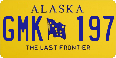 AK license plate GMK197