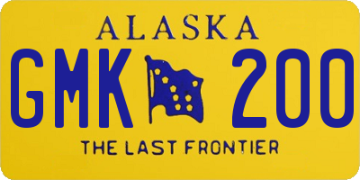 AK license plate GMK200