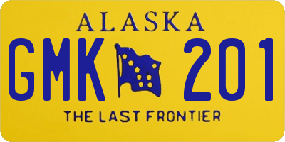 AK license plate GMK201