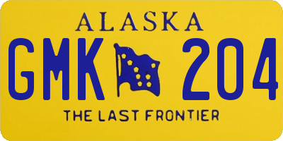 AK license plate GMK204