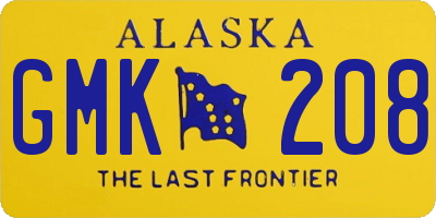 AK license plate GMK208