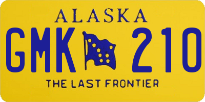 AK license plate GMK210