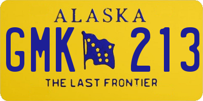 AK license plate GMK213