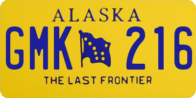AK license plate GMK216