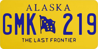 AK license plate GMK219