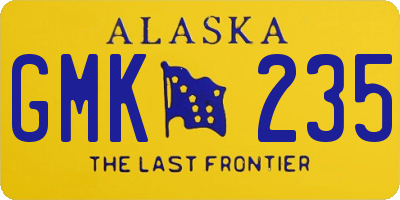 AK license plate GMK235
