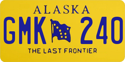 AK license plate GMK240