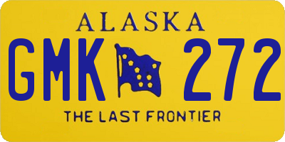 AK license plate GMK272