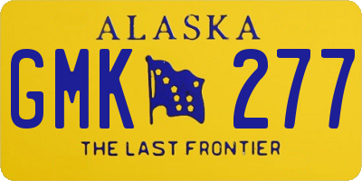 AK license plate GMK277