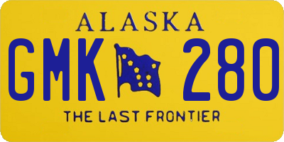 AK license plate GMK280