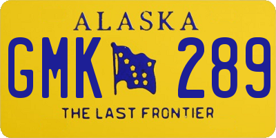 AK license plate GMK289
