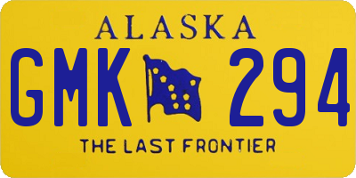 AK license plate GMK294