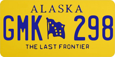 AK license plate GMK298