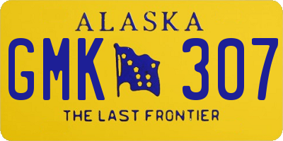 AK license plate GMK307