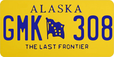 AK license plate GMK308