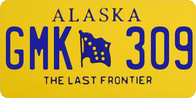 AK license plate GMK309
