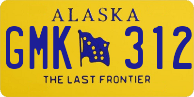 AK license plate GMK312