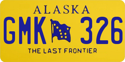 AK license plate GMK326