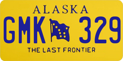 AK license plate GMK329