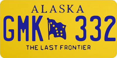 AK license plate GMK332