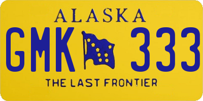 AK license plate GMK333