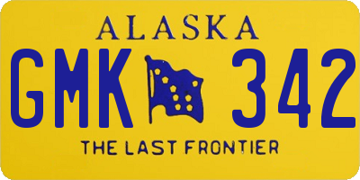 AK license plate GMK342