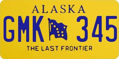 AK license plate GMK345